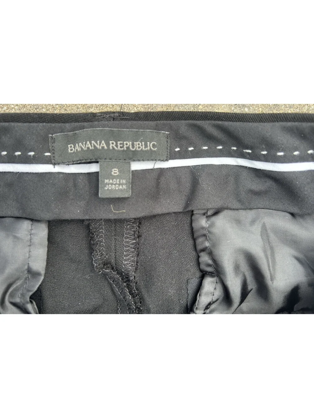 Banana Republic Pants Womens 8P Petite Sloan Fit Business Casual Black Stretch